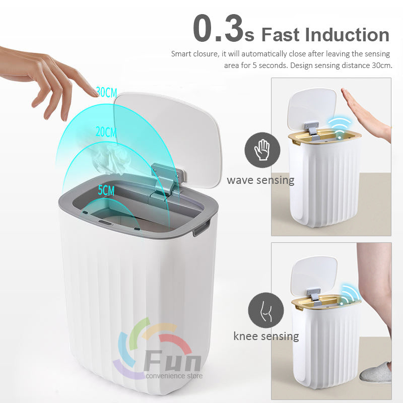 Smart Trash Can With Lid For Bedroom And Living Room Kitchen Storage Box Trash Can-0-KikiHomeCentre