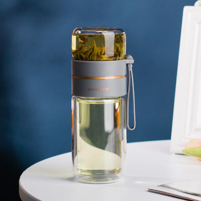 Glass Water Bottle with Tea Infuser-0-KikiHomeCentre