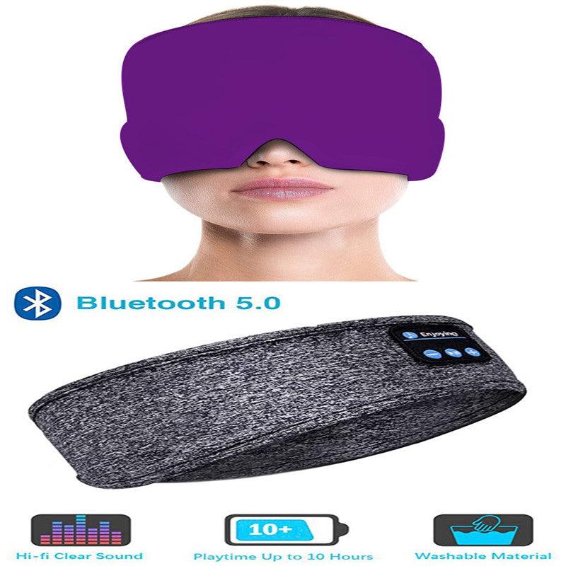 Wireless Bluetooth Sleeping Headphones Headband Thin Soft Elastic Comfortable Music Ear Phones Eye Mask For Side Sleeper Sports-0-KikiHomeCentre