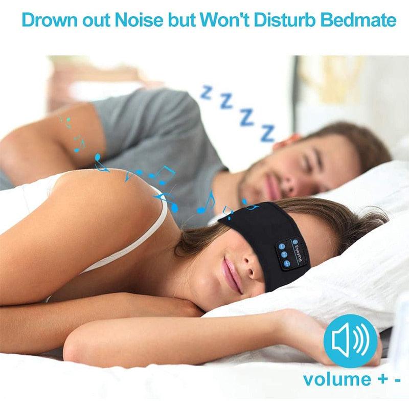 Wireless Bluetooth Sleeping Headphones Headband Thin Soft Elastic Comfortable Music Ear Phones Eye Mask For Side Sleeper Sports-0-KikiHomeCentre