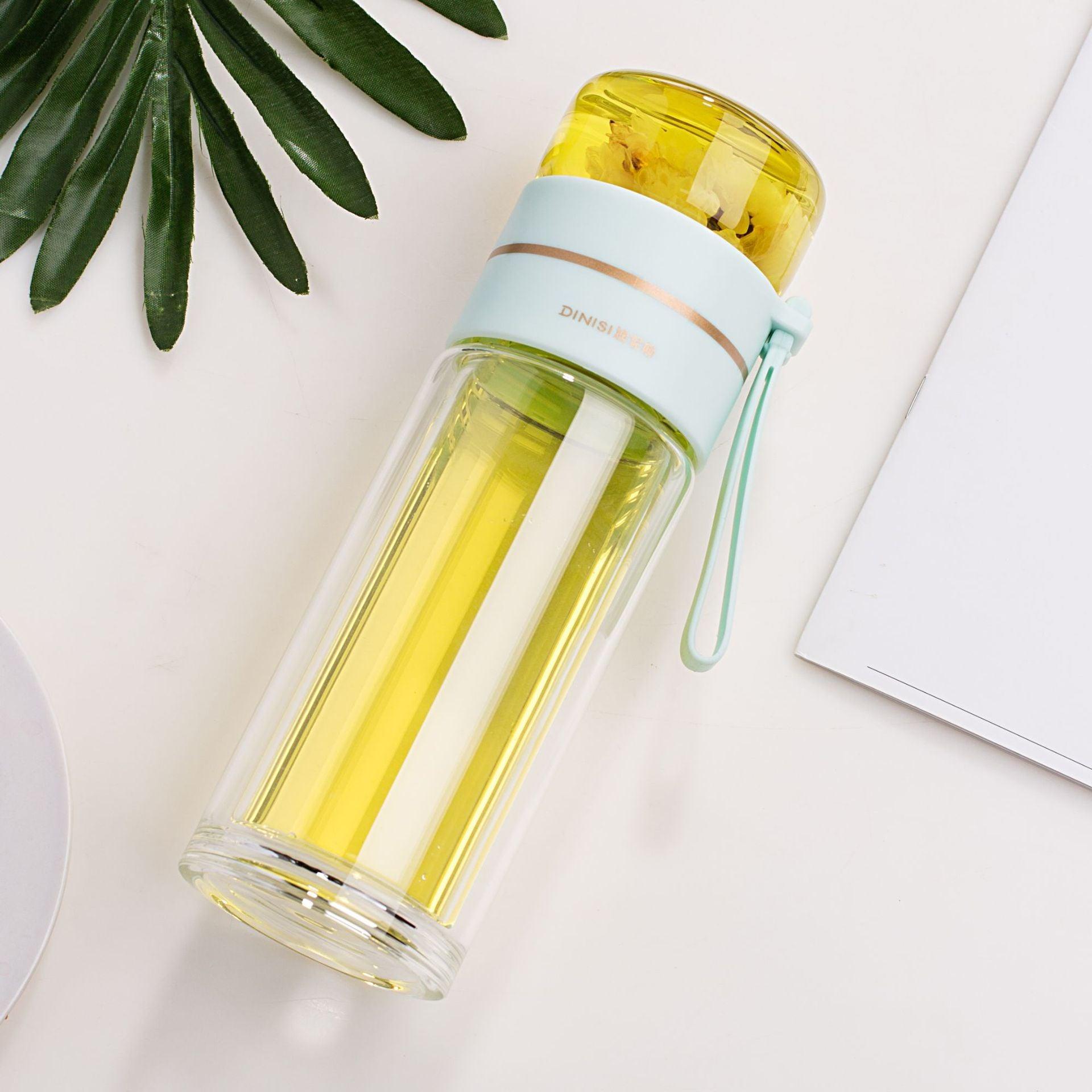 Glass Water Bottle with Tea Infuser-0-KikiHomeCentre