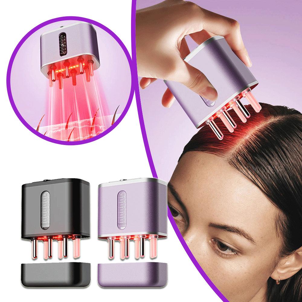 Electric Scalp Massager Cow Horn Massage Comb Red Light Oil Applicator Promote Hair Growth Portable Hair Guid Comb-0-KikiHomeCentre