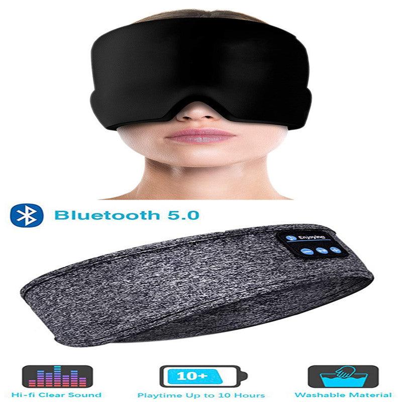 Wireless Bluetooth Sleeping Headphones Headband Thin Soft Elastic Comfortable Music Ear Phones Eye Mask For Side Sleeper Sports-0-KikiHomeCentre