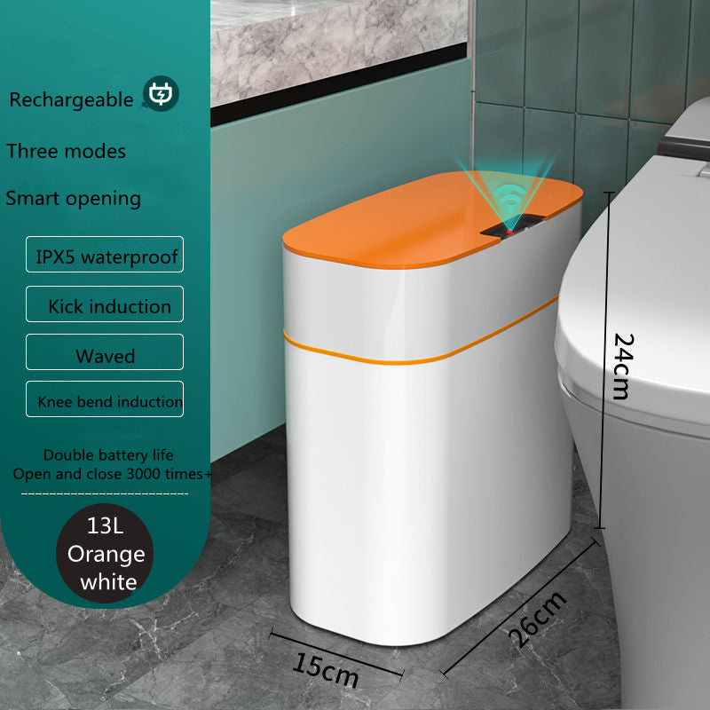 Smart Trash Can With Lid For Bedroom And Living Room Kitchen Storage Box Trash Can-0-KikiHomeCentre