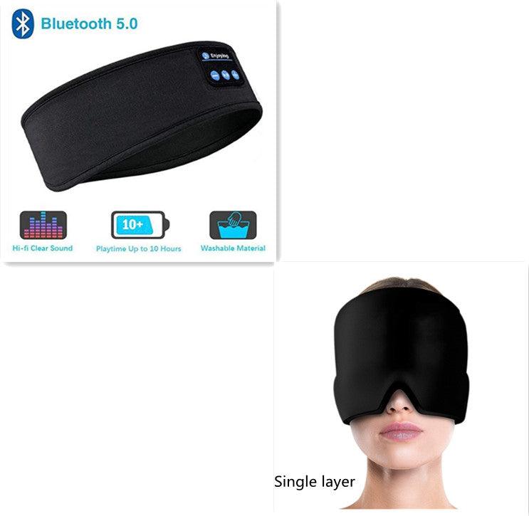 Wireless Bluetooth Sleeping Headphones Headband Thin Soft Elastic Comfortable Music Ear Phones Eye Mask For Side Sleeper Sports-0-KikiHomeCentre