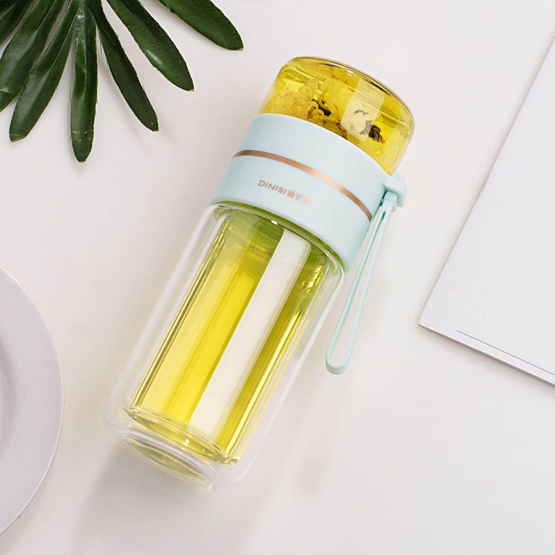 Glass Water Bottle with Tea Infuser-0-KikiHomeCentre