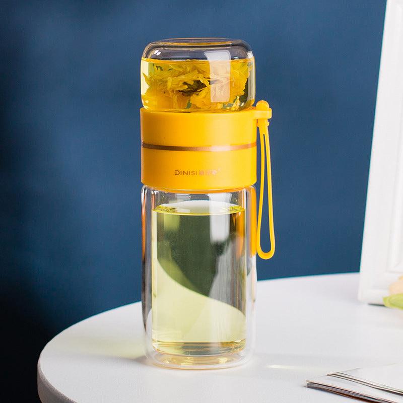 Glass Water Bottle with Tea Infuser-0-KikiHomeCentre