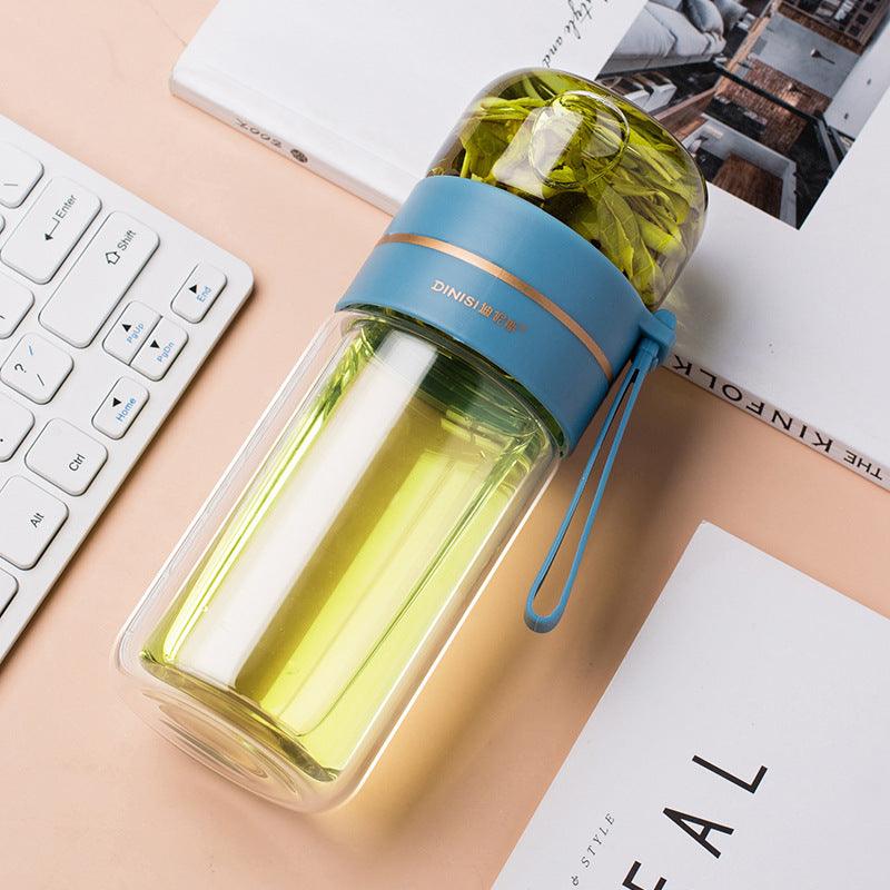 Glass Water Bottle with Tea Infuser-0-KikiHomeCentre