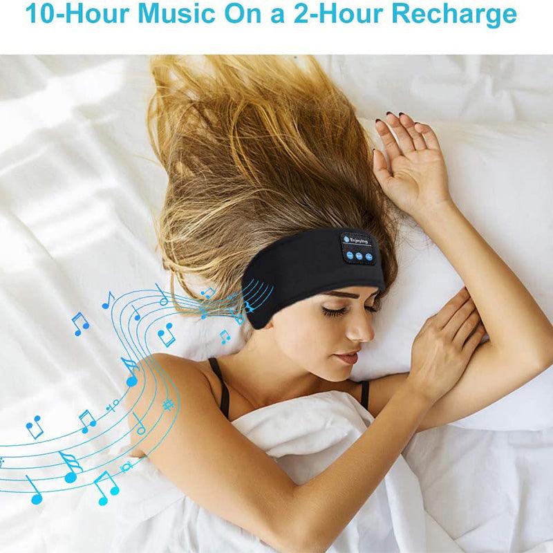 Wireless Bluetooth Sleeping Headphones Headband Thin Soft Elastic Comfortable Music Ear Phones Eye Mask For Side Sleeper Sports-0-KikiHomeCentre