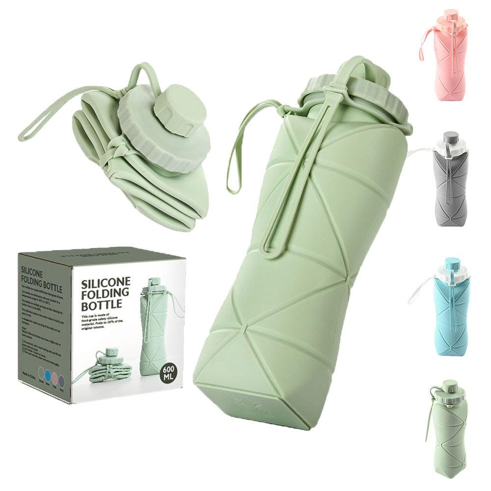 600ml Folding Silicone Water Bottle-0-KikiHomeCentre