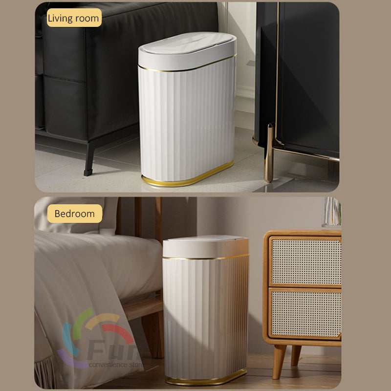 Smart Trash Can With Lid For Bedroom And Living Room Kitchen Storage Box Trash Can-0-KikiHomeCentre