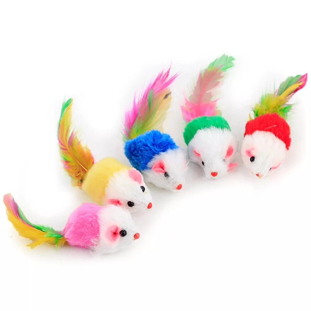 Cat Stick Feather Wand With Bell Mouse Cage Toys-KikiHomeCentre