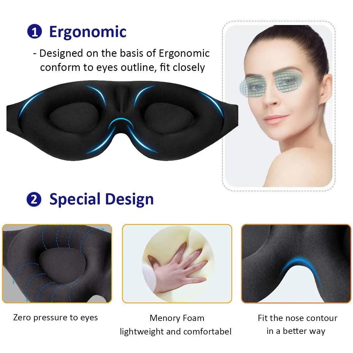 3D Sleeping Eye Mask-KikiHomeCentre