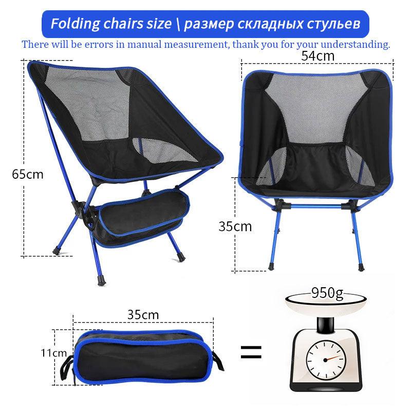 Detachable Portable Folding Moon Chair Outdoor Camping Chairs Beach Fishing Chair-KikiHomeCentre