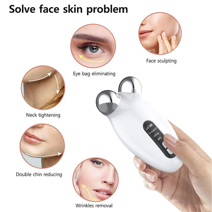 Facial Massager EMS Microcurrent Roller-KikiHomeCentre