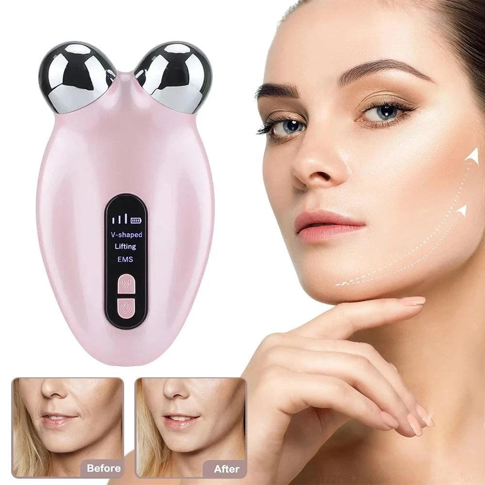 Facial Massager EMS Microcurrent Roller-KikiHomeCentre