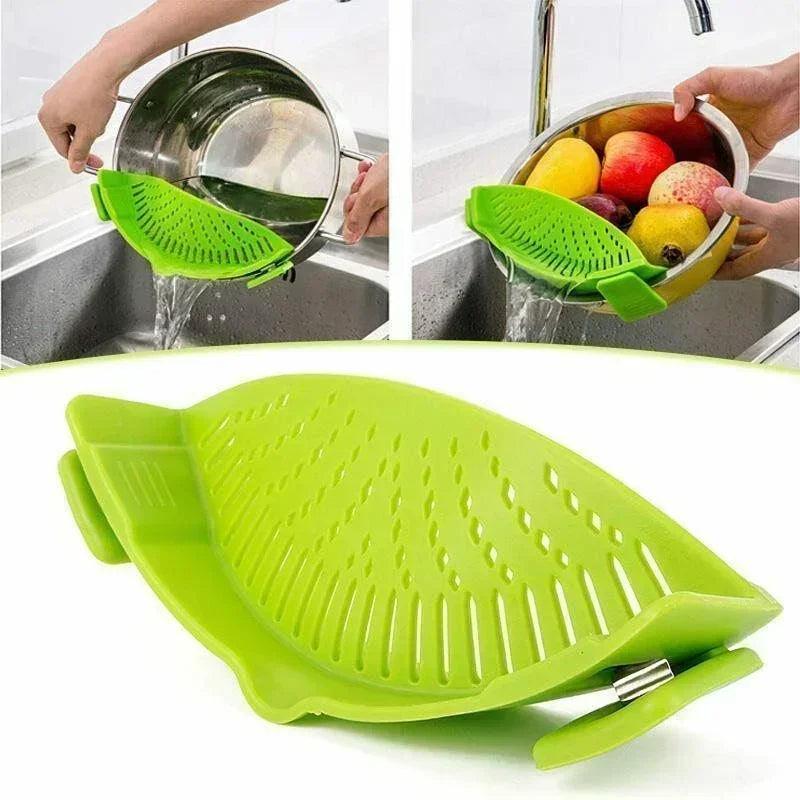 Vegetables Fruit Silicone Clip On Strainer Colander-KikiHomeCentre