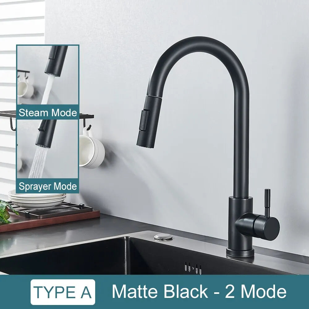 Flexible Pull-Out Kitchen Faucet-kitchen-KikiHomeCentre