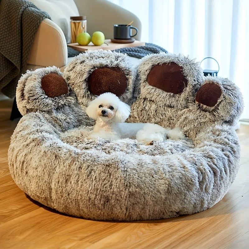 Dog Sofa Cute Bear Paw Shape Bed-KikiHomeCentre