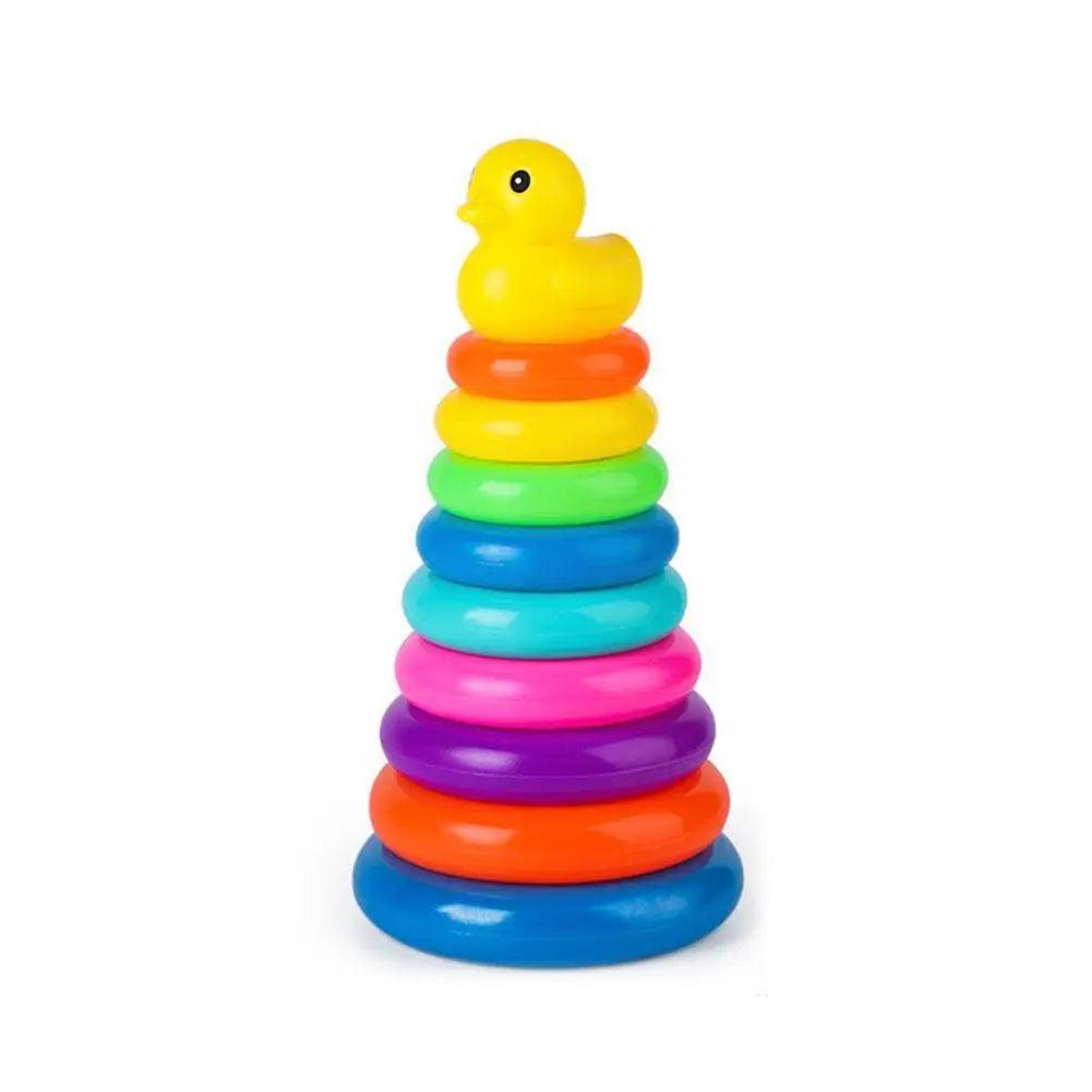 Baby Animal Rainbow Stacking Ring Tower Toys-KikiHomeCentre