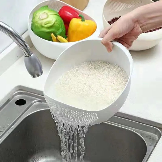 Kitchen Rice Sieve Plastic Colander-KikiHomeCentre