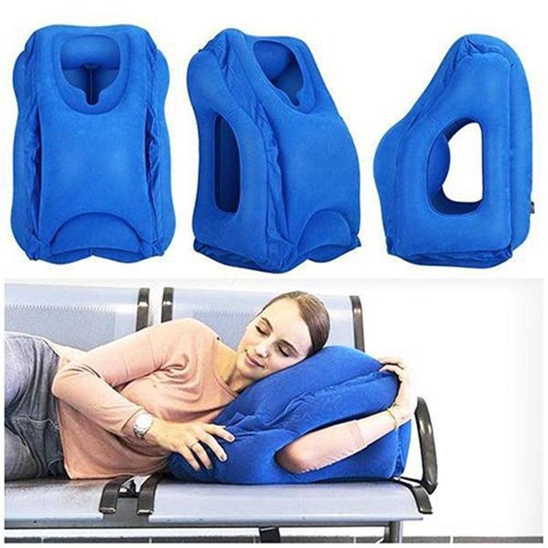 Inflatable Air Cushion Travel Pillow Headrest-KikiHomeCentre