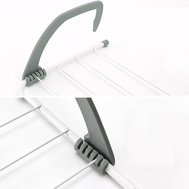 Foldable Drying Rack Folding Outdoor Pole Portable Clothes Punch Radiator Hanger Balcony-KikiHomeCentre