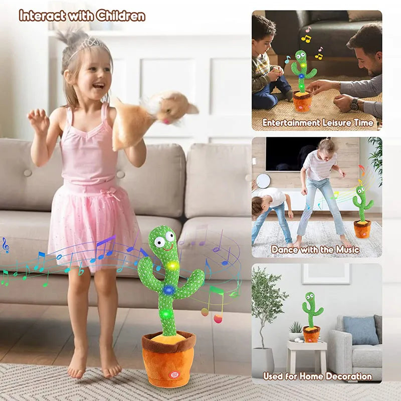 Rechargeable Dancer Cactus Glowing Baby Toy-KikiHomeCentre