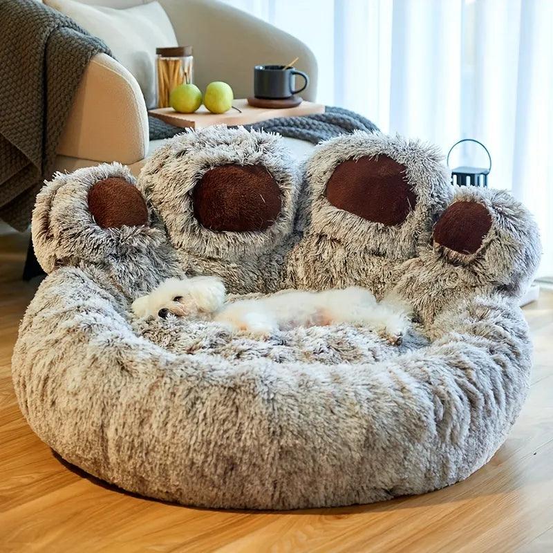 Dog Sofa Cute Bear Paw Shape Bed-KikiHomeCentre