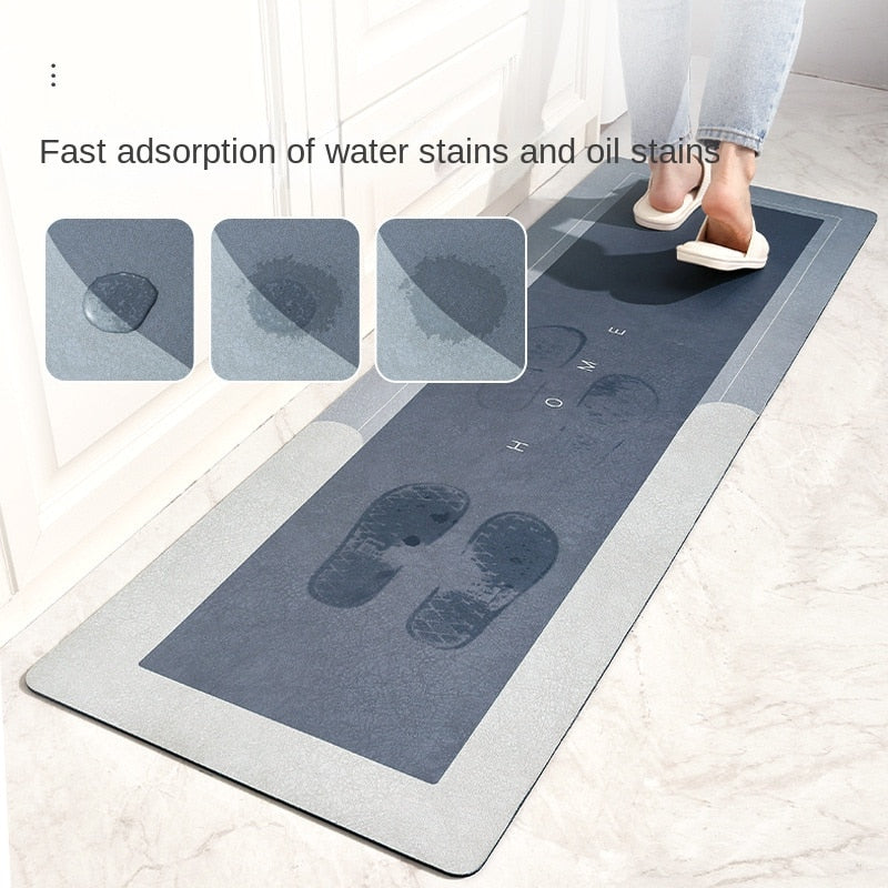 Kitchen Absorbent Mat Non-Skid Waterproof Wipeable Comfort-KikiHomeCentre