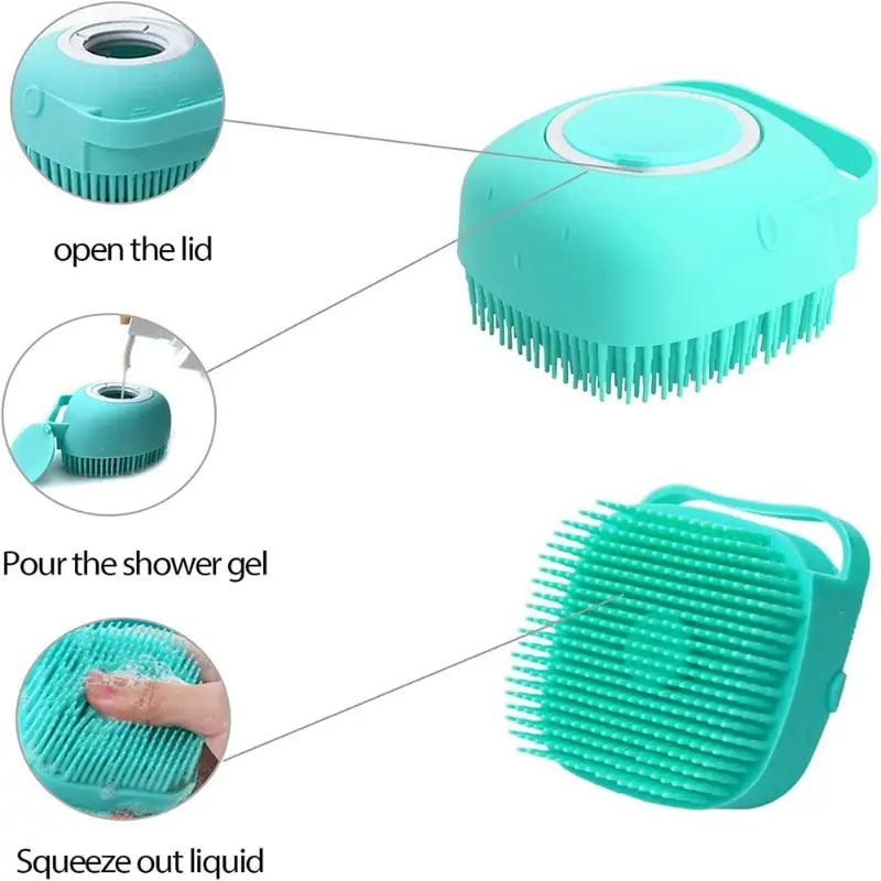 Pet Soft Silicone Massage Bathing Brush-KikiHomeCentre