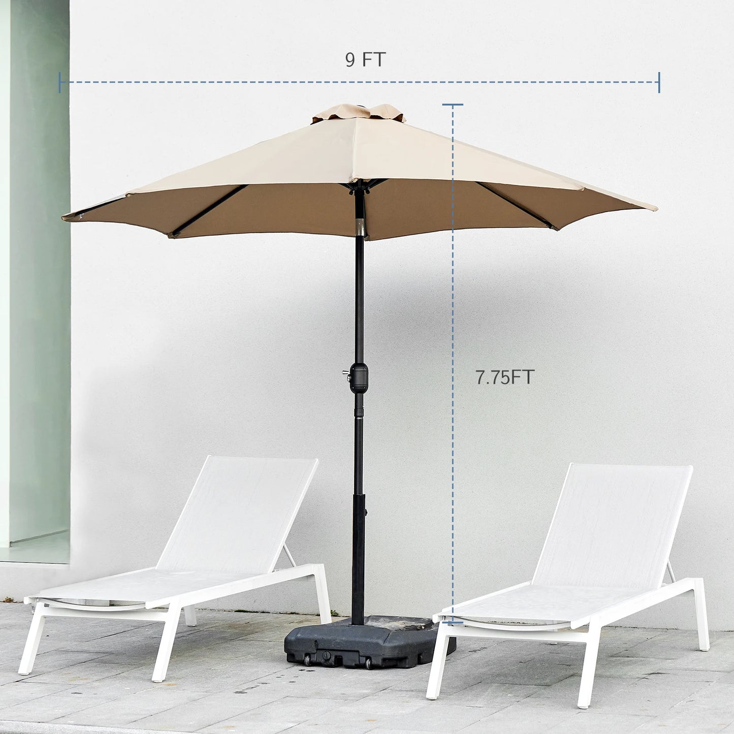 Outdoor Patio Umbrella UV Protection For Garden Sturdy Structure All Weather Outdoor Umbrellas For Backyard Pool Holidays