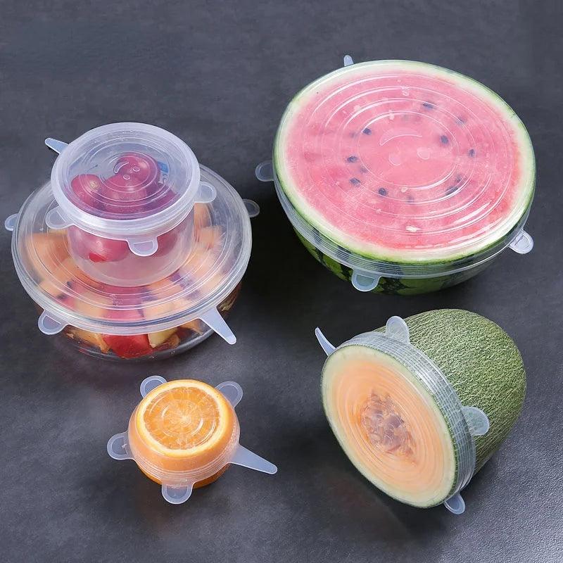 6Pcs Silicone Stretch Lid Food Packaging Bowl-KikiHomeCentre