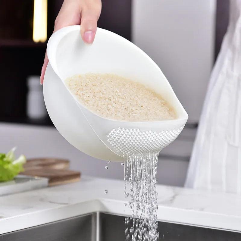 Kitchen Rice Sieve Plastic Colander-KikiHomeCentre