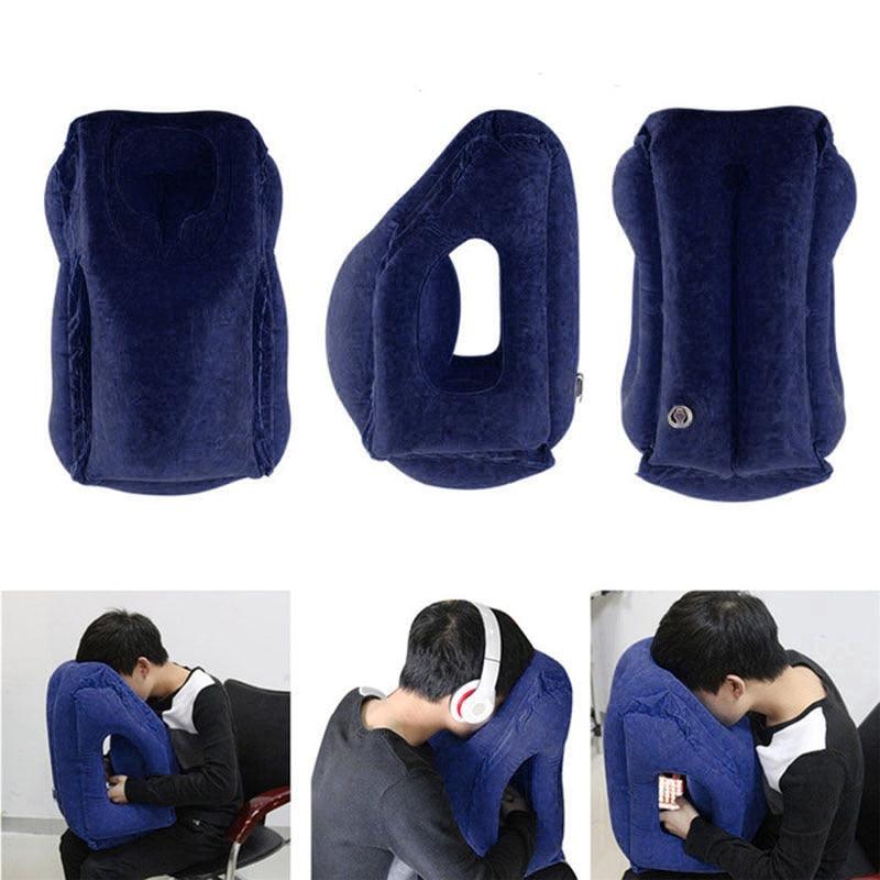 Inflatable Air Cushion Travel Pillow Headrest-KikiHomeCentre