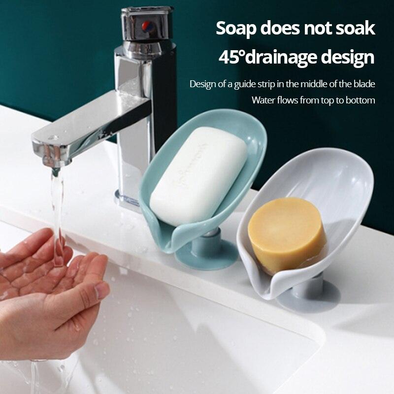 Blue Soap Box Creative Draining Soap Storage-KikiHomeCentre