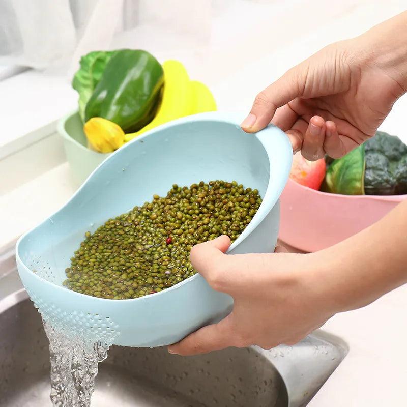 Kitchen Rice Sieve Plastic Colander-KikiHomeCentre