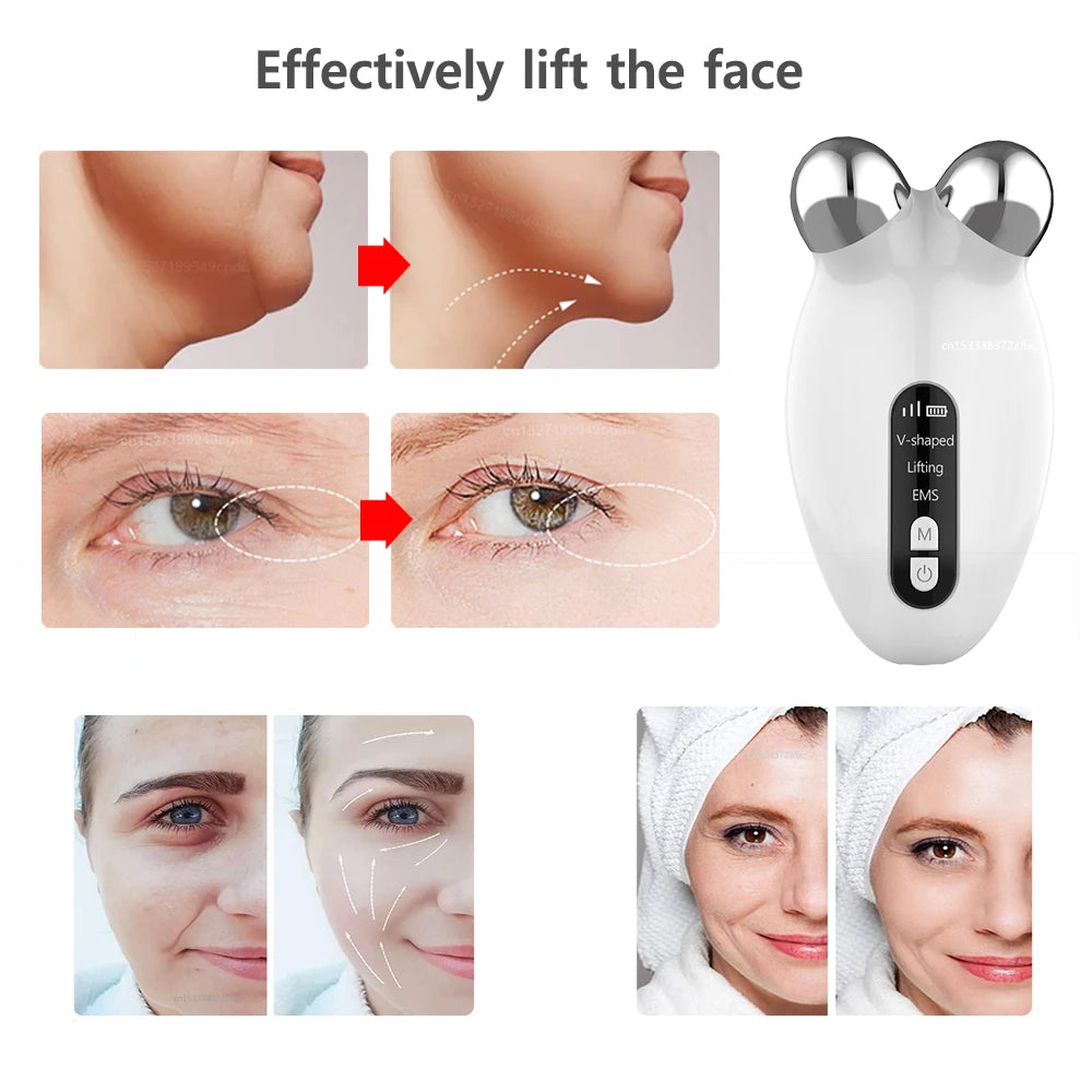 Facial Massager EMS Microcurrent Roller-KikiHomeCentre