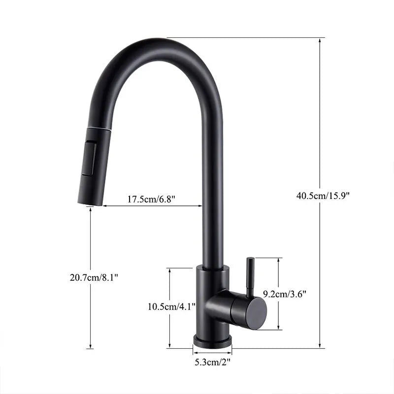 Flexible Pull-Out Kitchen Faucet-kitchen-KikiHomeCentre