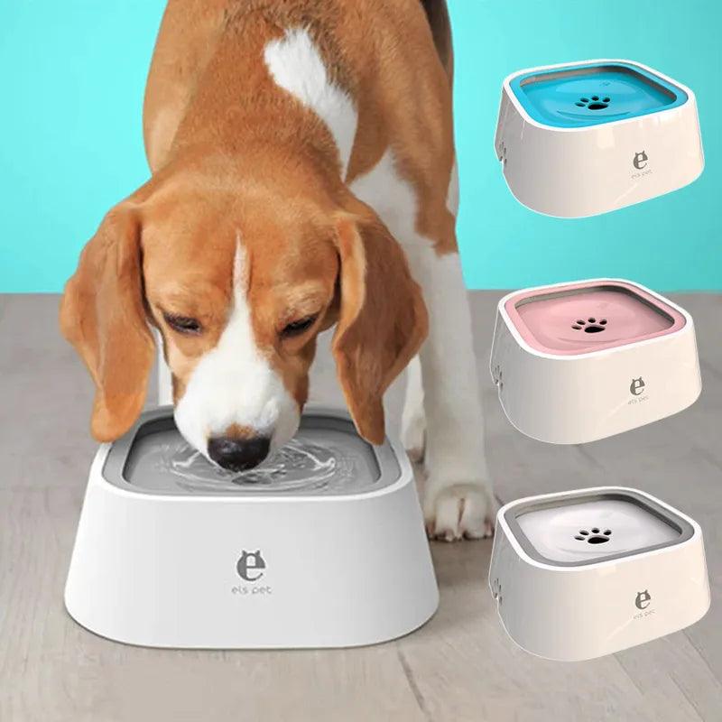 Dog Drinking Water Bowl Floating Non-Wetting Mouth Cat Bowl Without Spill Drinking Water Dispenser Plastic Anti-Over Dog Bowl-pets-KikiHomeCentre