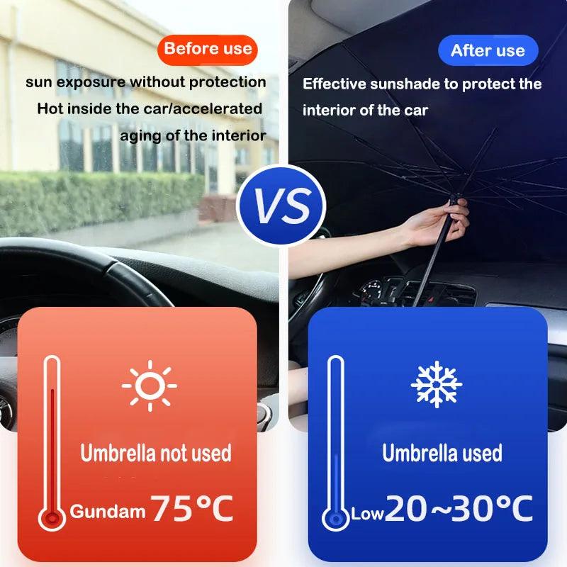 Car Sunshade Umbrella Car Sun Shade Protector-KikiHomeCentre