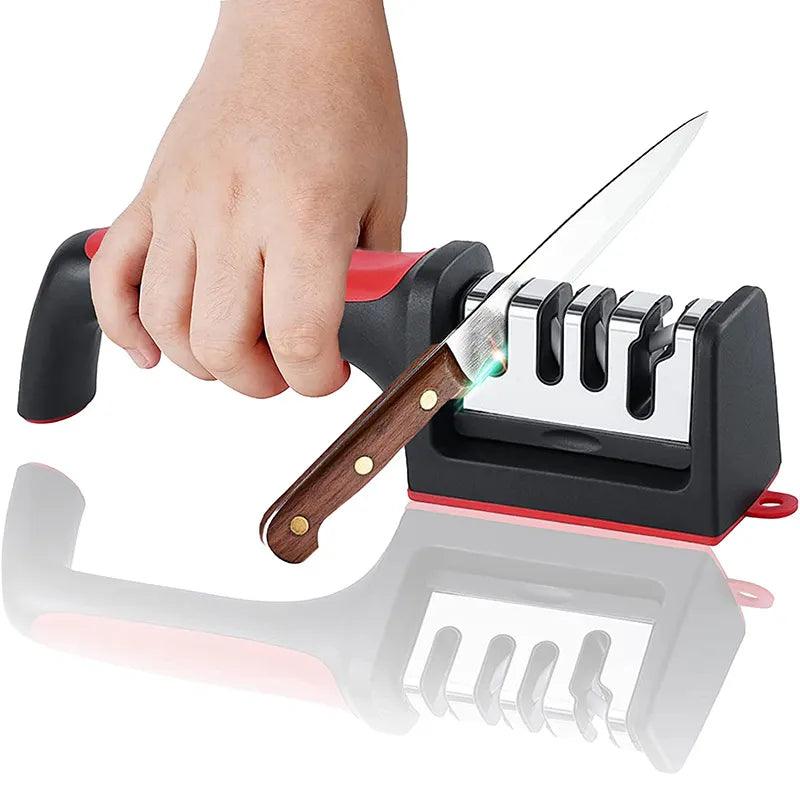 4-in-1 Stainless Steel Knife Sharpener-KikiHomeCentre