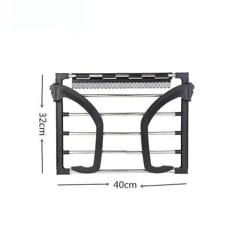 Foldable Drying Rack Folding Outdoor Pole Portable Clothes Punch Radiator Hanger Balcony-KikiHomeCentre