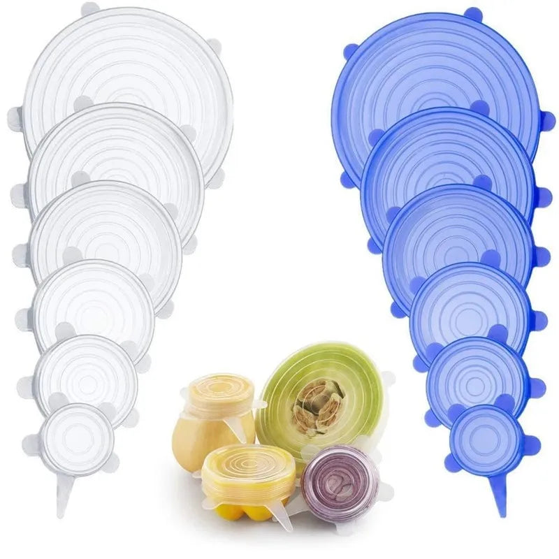 6Pcs Silicone Stretch Lid Food Packaging Bowl-KikiHomeCentre