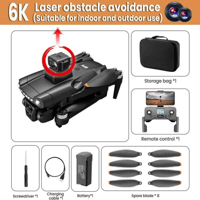 Xiaomi Mijia V198GPS Drone 4K Profesional FPV Brushless Laser obstacle avoidance Aerial Optical Foldable Quadcopter Mini 8K Dron