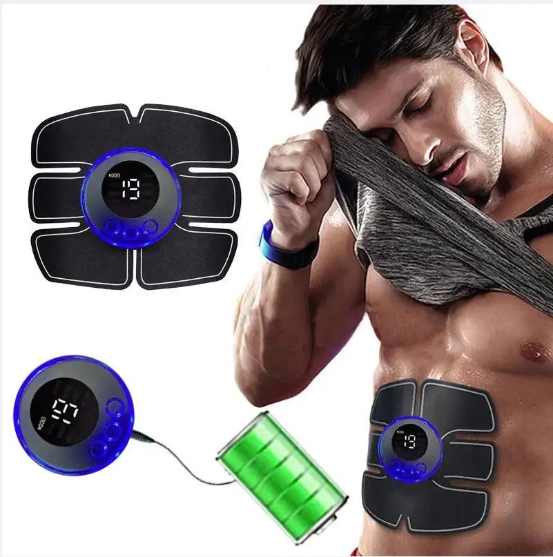 EMS Abdominal Muscle Stimulator Fitness ABS Arm Training Patches Muscle Exercise Instrument USB Charging Home Men