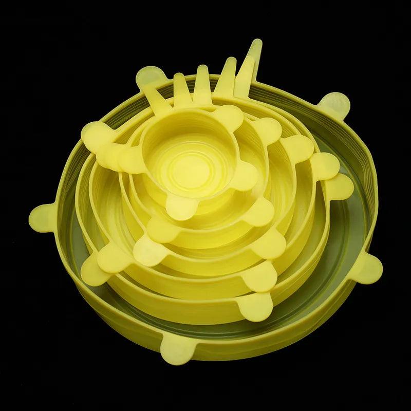 6Pcs Silicone Stretch Lid Food Packaging Bowl-KikiHomeCentre