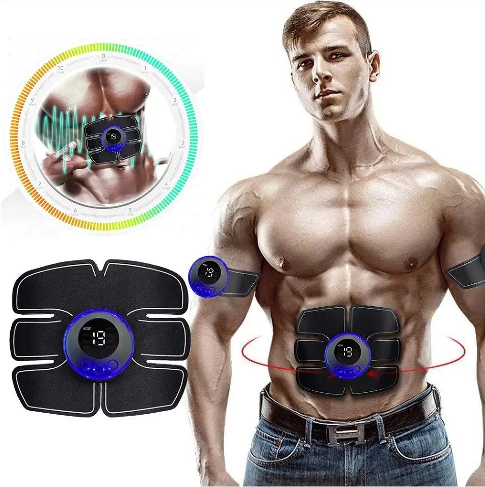 EMS Abdominal Muscle Stimulator Fitness ABS Arm Training Patches Muscle Exercise Instrument USB Charging Home Men