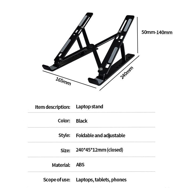 Laptop Stand Folding Lifting Computer Stand Desktop Convenient Cooling Base Bracket-0-KikiHomeCentre