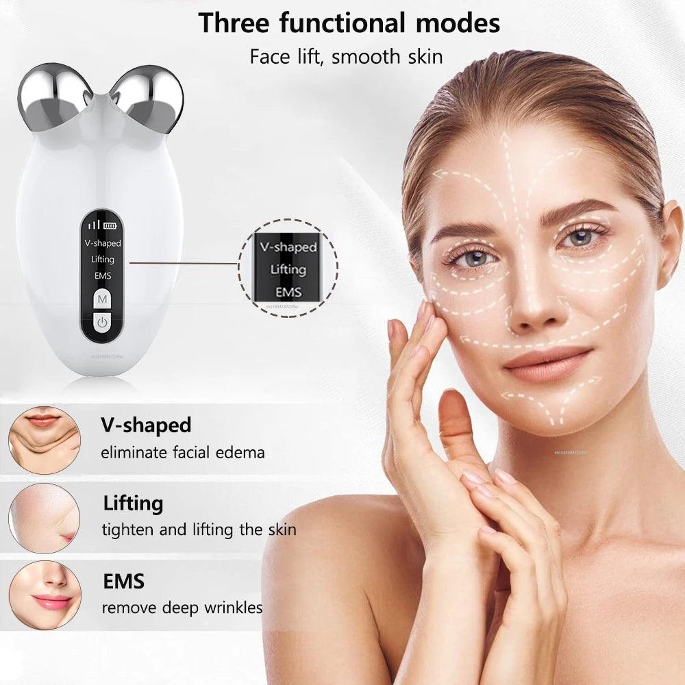 Facial Massager EMS Microcurrent Roller-KikiHomeCentre